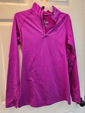 Nike Bright Magenta/purple 1/4 Zip Athletic Pullover